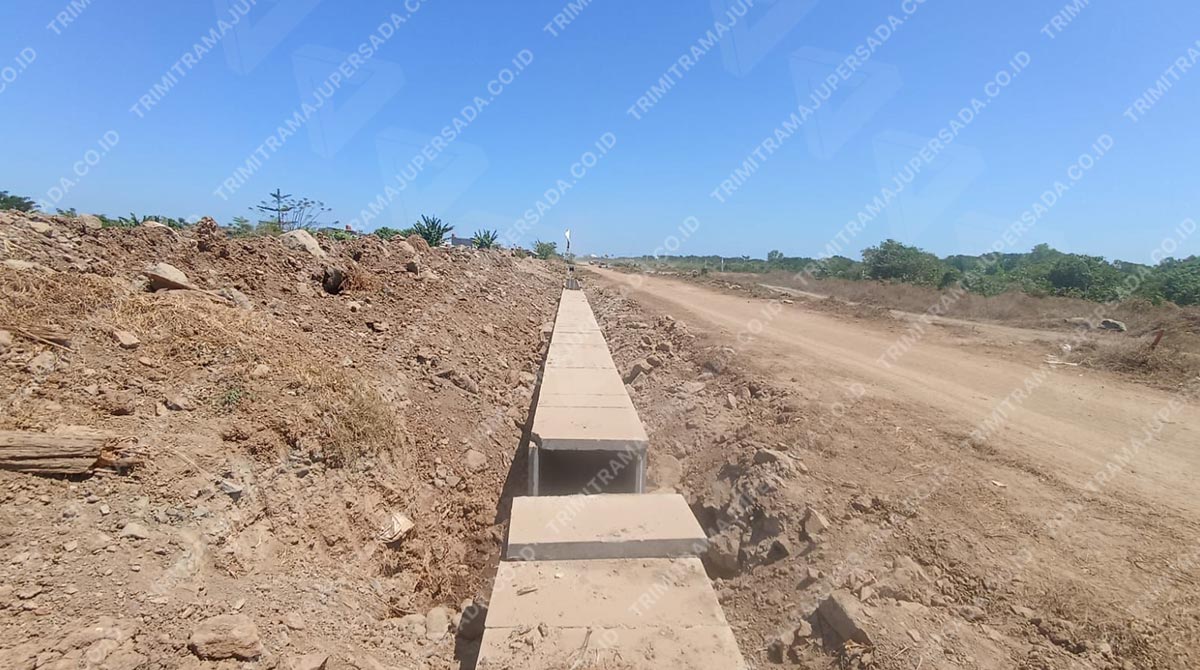 hasil jadi pemasangan saluran drainase harga u ditch makassar